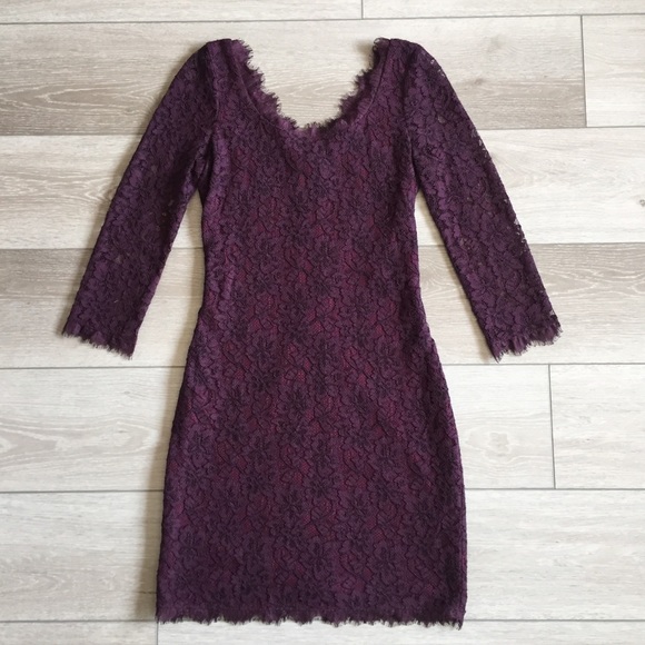 DVF Zarita Scoop Neck Short Lace Dress - Picture 5 of 8